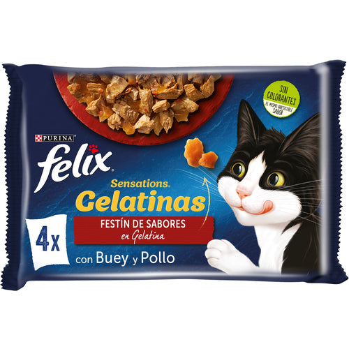 FELIX SENSATIONS CARNE 4x85G ASTURMASCOTAS PETS S.L.U. (FRISKIES)