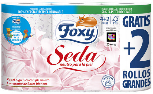 HIGIENICO PAPEL SEDA FOXY 3C. 4+2R HIJOS DE LUIS RODRIGUEZ, S.A.