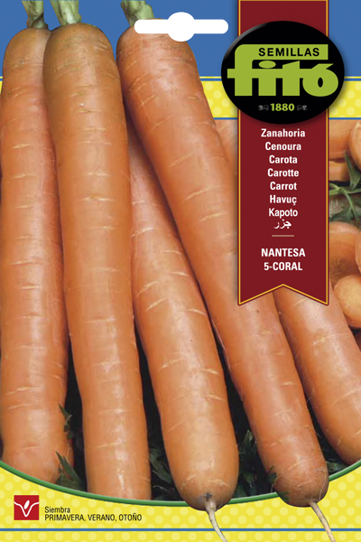 ZANAHORIA NANTESA CORAL 15G FITO SB ASAGRO,SERVICIOS AGRICOLAS S.L.