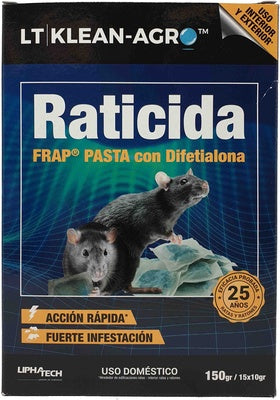 RATICIDA KLEAN AGRO PASTA 150 GRS DISTRIBUCIONES LEMOS DILESA, S.A.