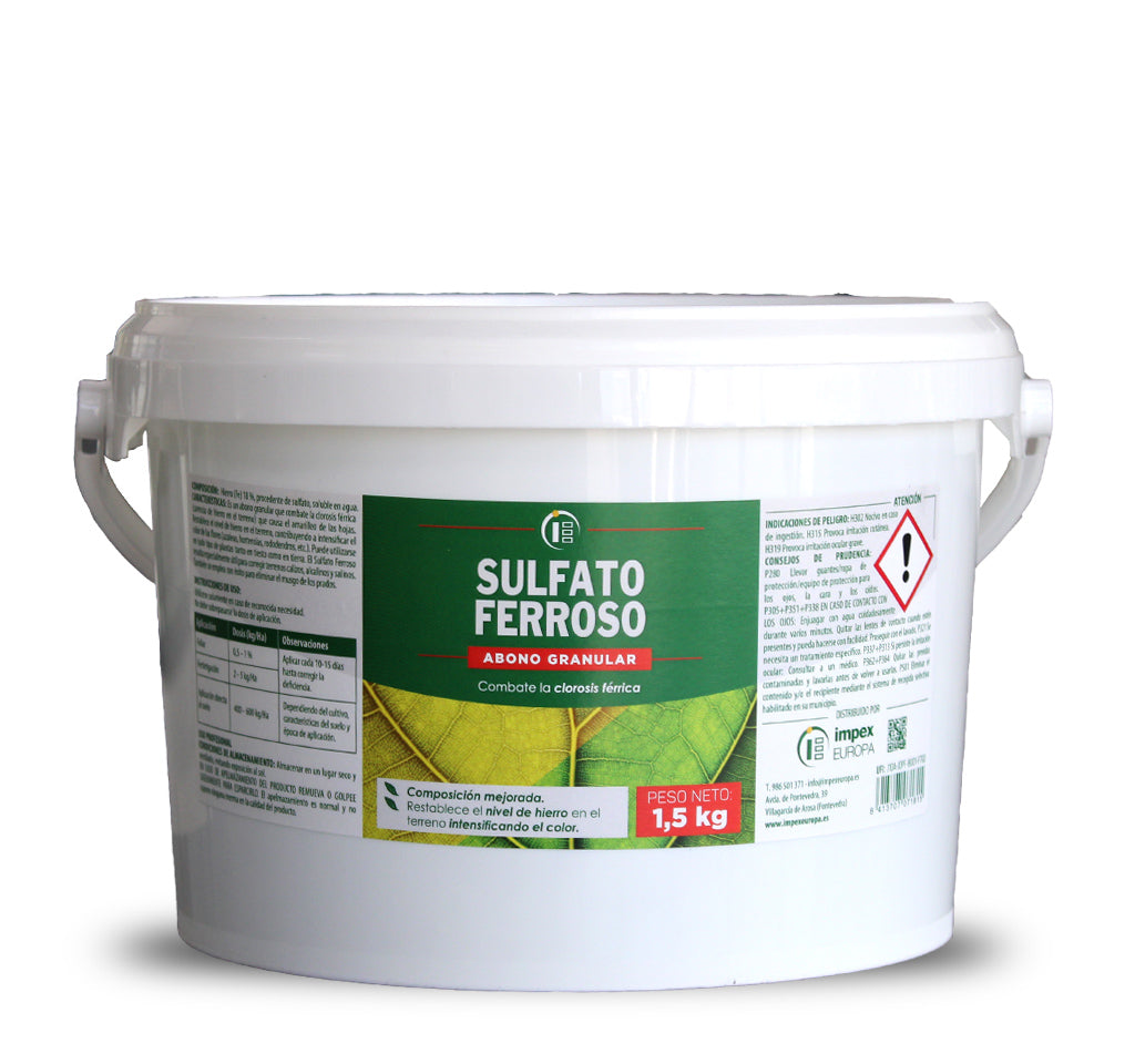 SULFATO FERROSO CUBO DE 1.5 KG IMPEX EUROPA, S.L.