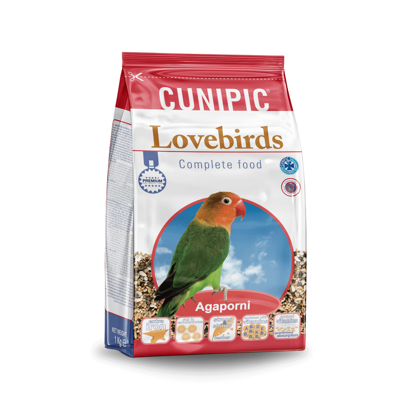 AGAPORNI CUNIPIC 3 KG. CUNIPIC ANIMALS DE COMPANYIA, SL.