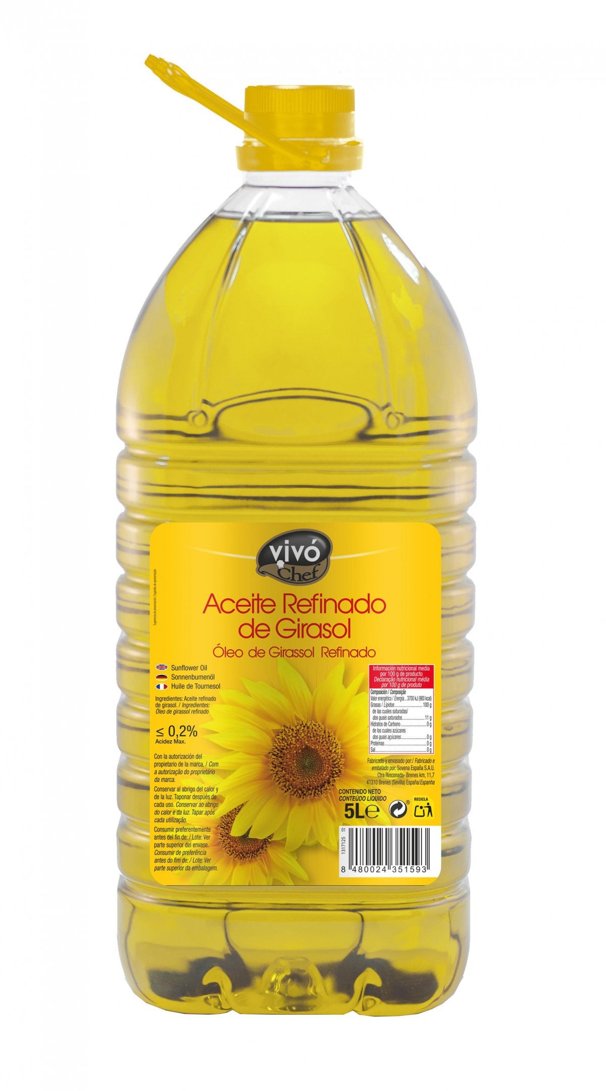 ACEITE GIRASOL VIVO CHEF 5L HIJOS DE LUIS RODRIGUEZ, S.A.