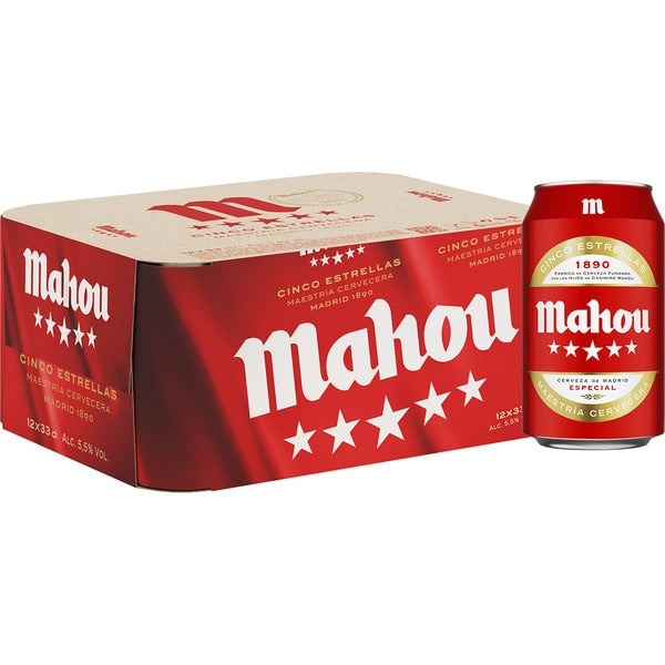 CERVEZA MAHOU LATA P12X33CL HIJOS DE LUIS RODRIGUEZ, S.A.