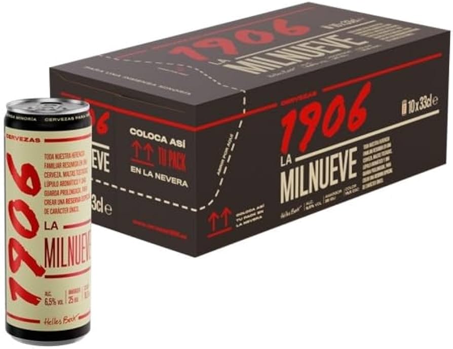 CERVEZA 1906 PACK 10 LATAS 33 CL HIJOS DE LUIS RODRIGUEZ, S.A.