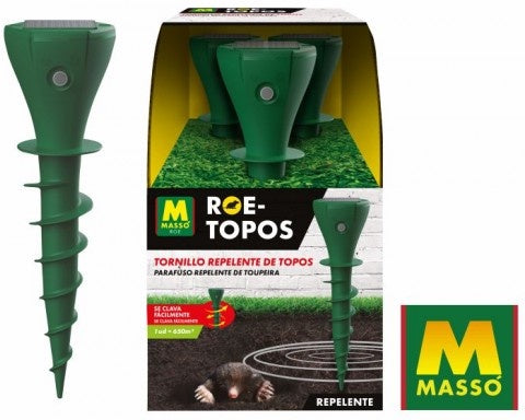 ROE TORNILLO SOLAR REPELENTE TOPOS MASSO 3UNDS EHLIS, S.A. (MASSO)