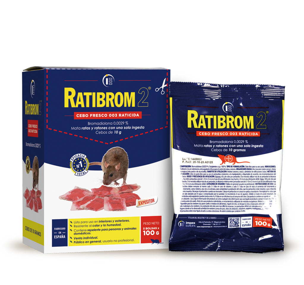 RATIBROM 2 CEBO FRESCO 5X100GRS IMPEX EUROPA, S.L.