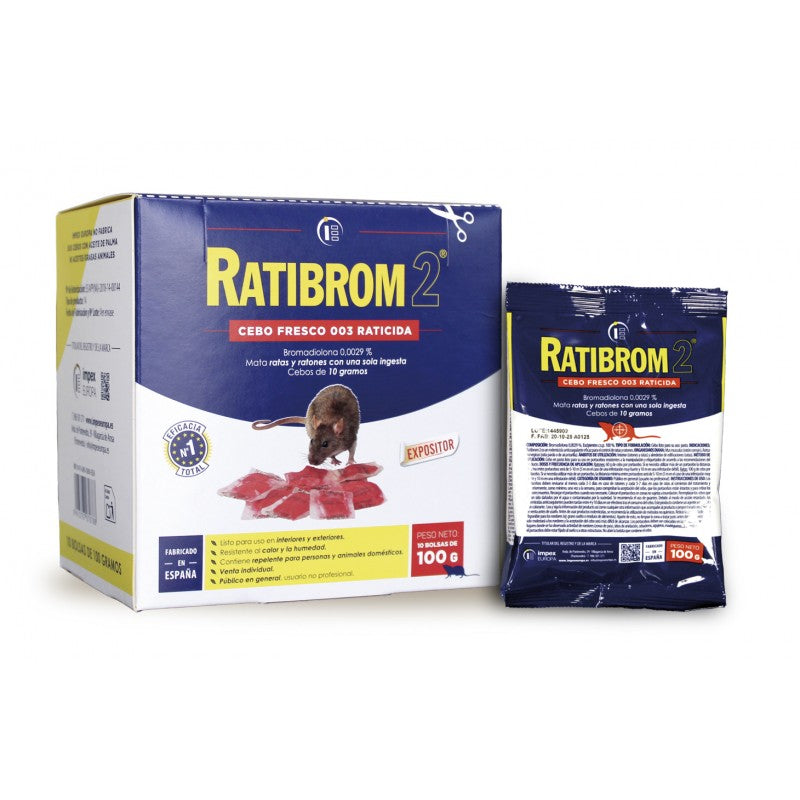 RATIBROM 2 CEBO FRESCO 10X100GRS IMPEX EUROPA, S.L.