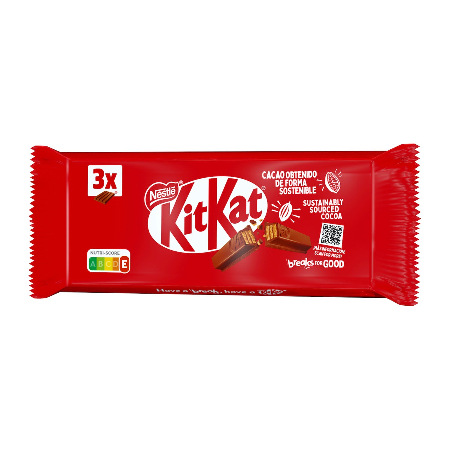 CHOCOLATINA KIT KAT PACK-3x41,5GR HIJOS DE LUIS RODRIGUEZ, S.A.