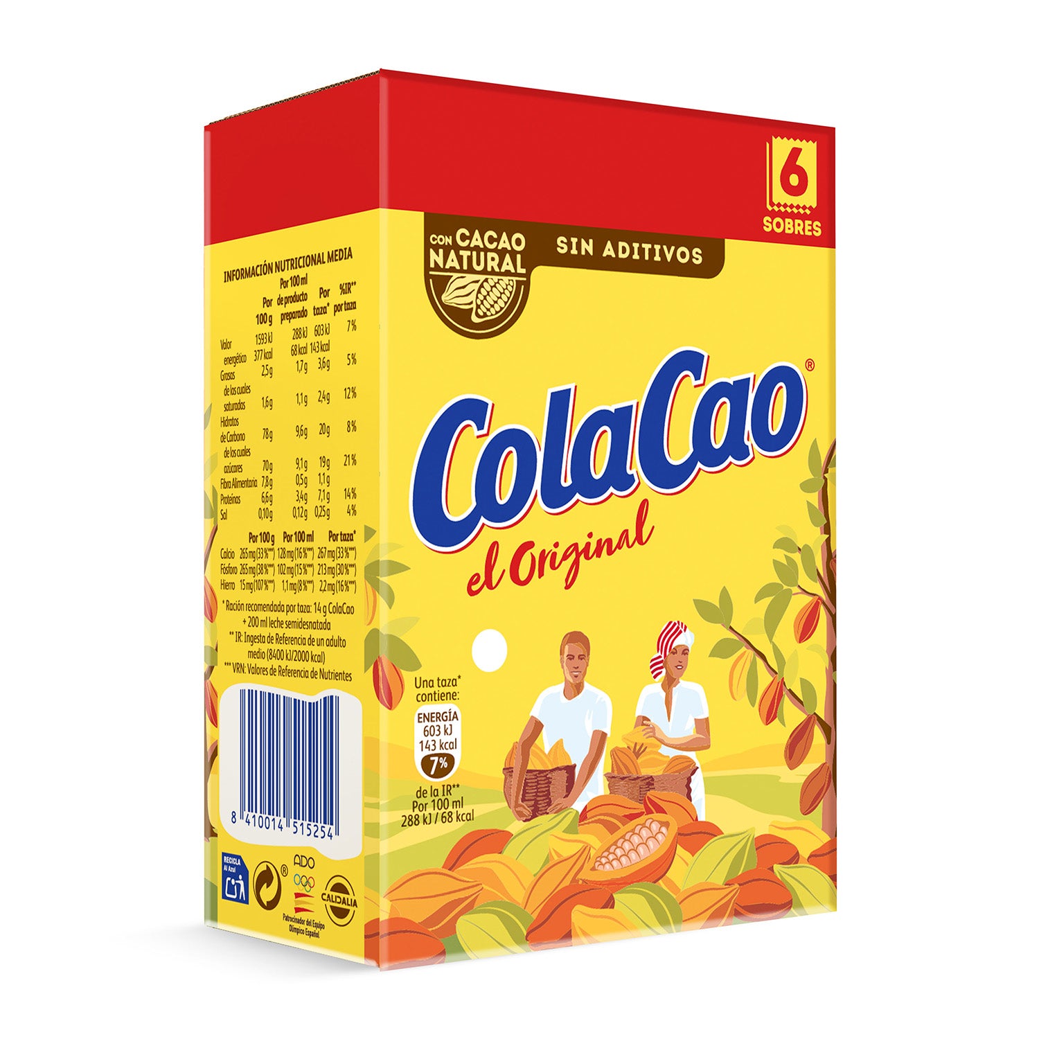 COLA CAO SOBRES 6 X 18 GR HIJOS DE LUIS RODRIGUEZ, S.A.