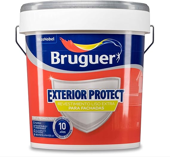 Pintura exterior protect. Revestimiento liso extra blanco