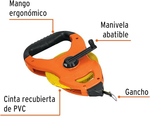 CINTA MÉTRICA CON CRUCETA DE VIDRIO 30 METROS