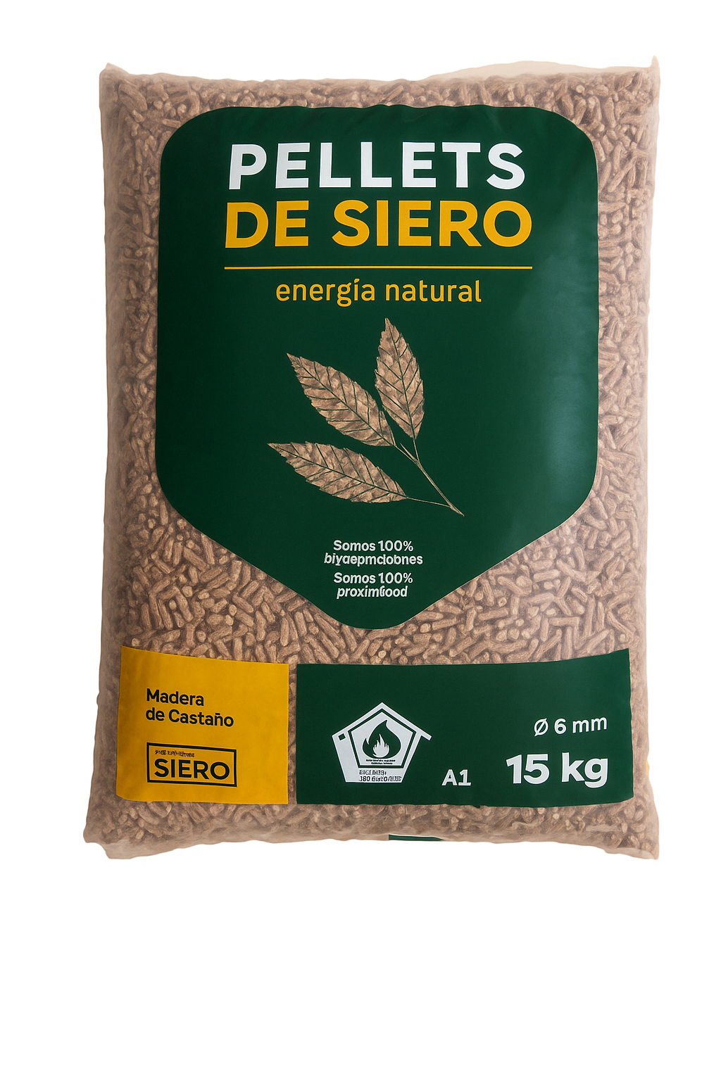 PALET CON 72 SACOS DE 15 KG CADA UNO DE PELLETS SIERO PELLETS DE SIERO