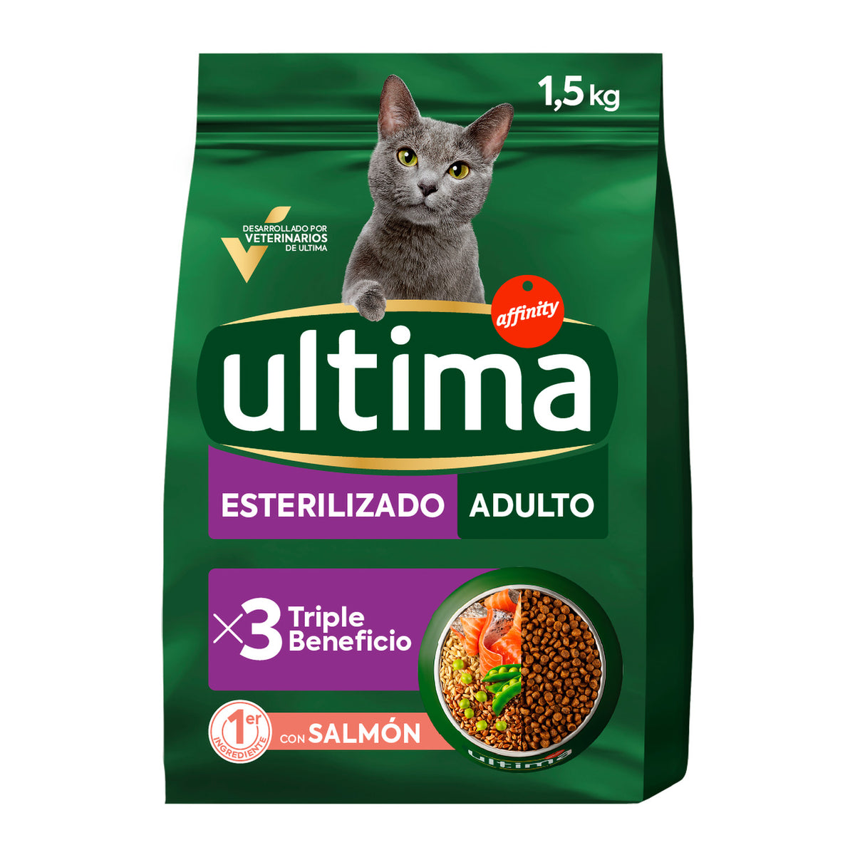 ULTIMA GS ESTERILIZADO SALMON 1.5KG HJ HIJOS DE LUIS RODRIGUEZ, S.A.