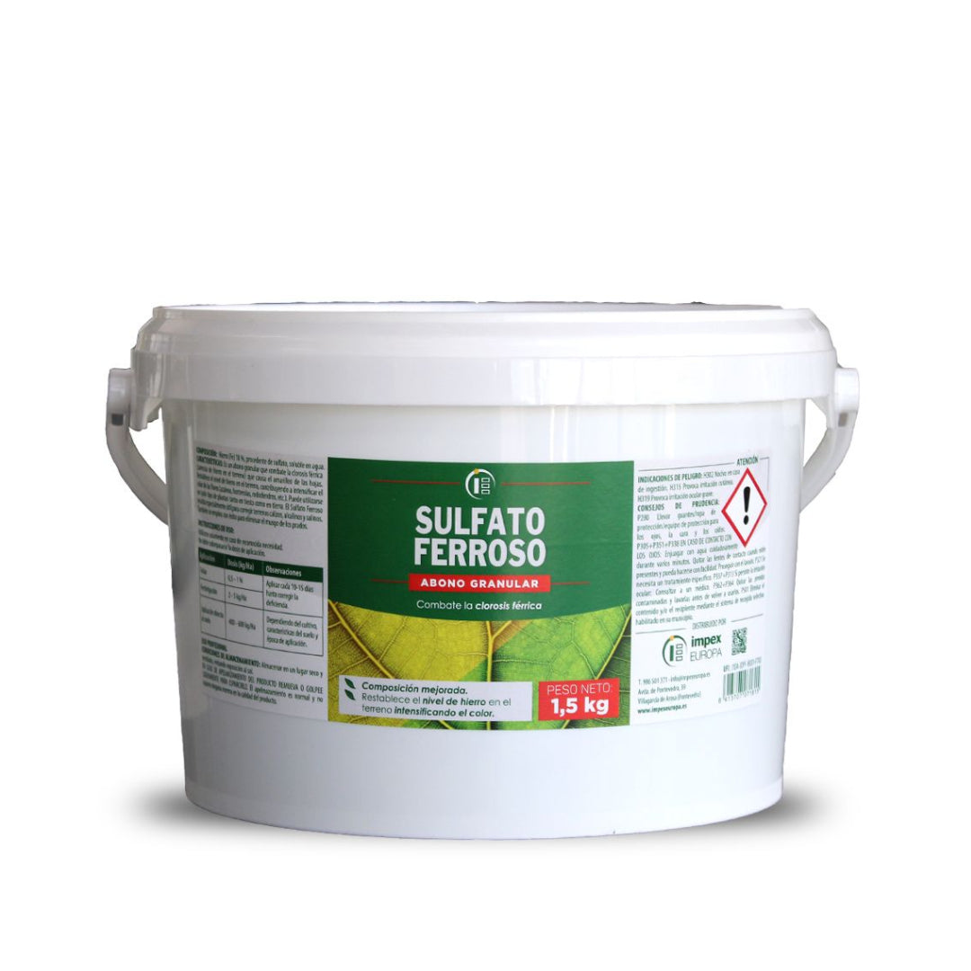 SULFATO FERROSO CUBO DE 1.5 KG IMPEX EUROPA, S.L.