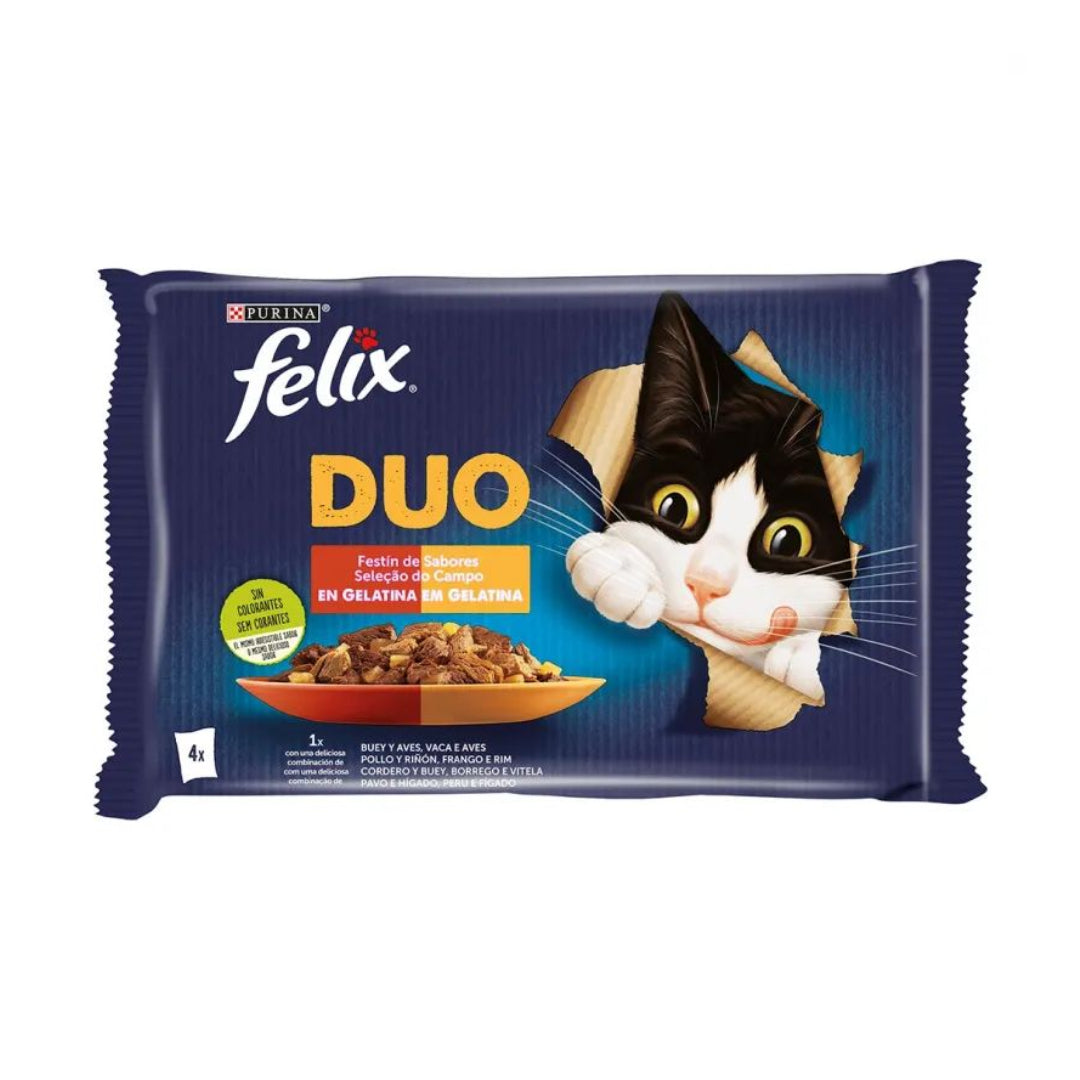 FELIX  DUO FESTIN DE SABORES 4x85G ASTURMASCOTAS PETS S.L.U. (FRISKIES)