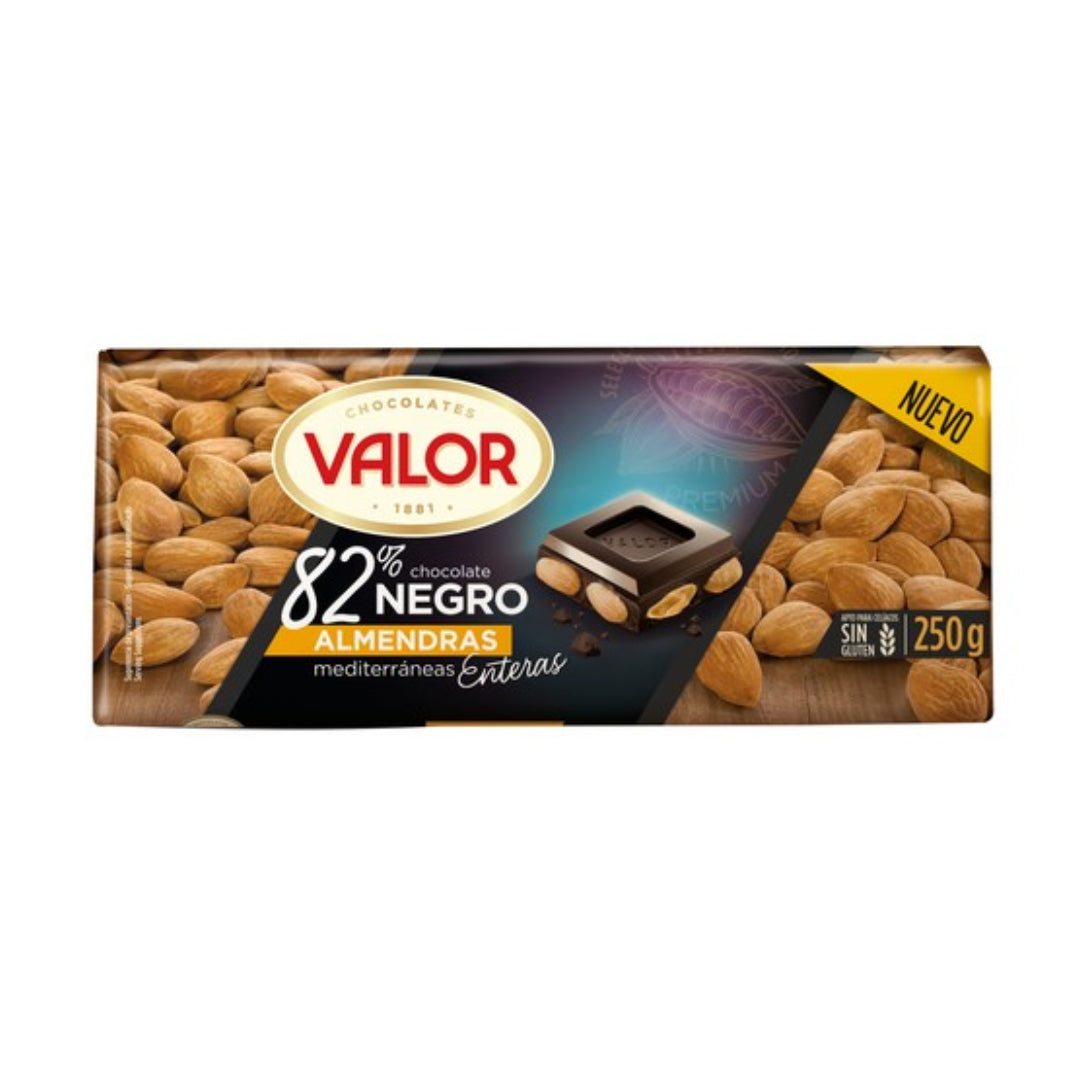 CHOCOLATE VALOR NEGRO ALMENDRA 250G HIJOS DE LUIS RODRIGUEZ, S.A.