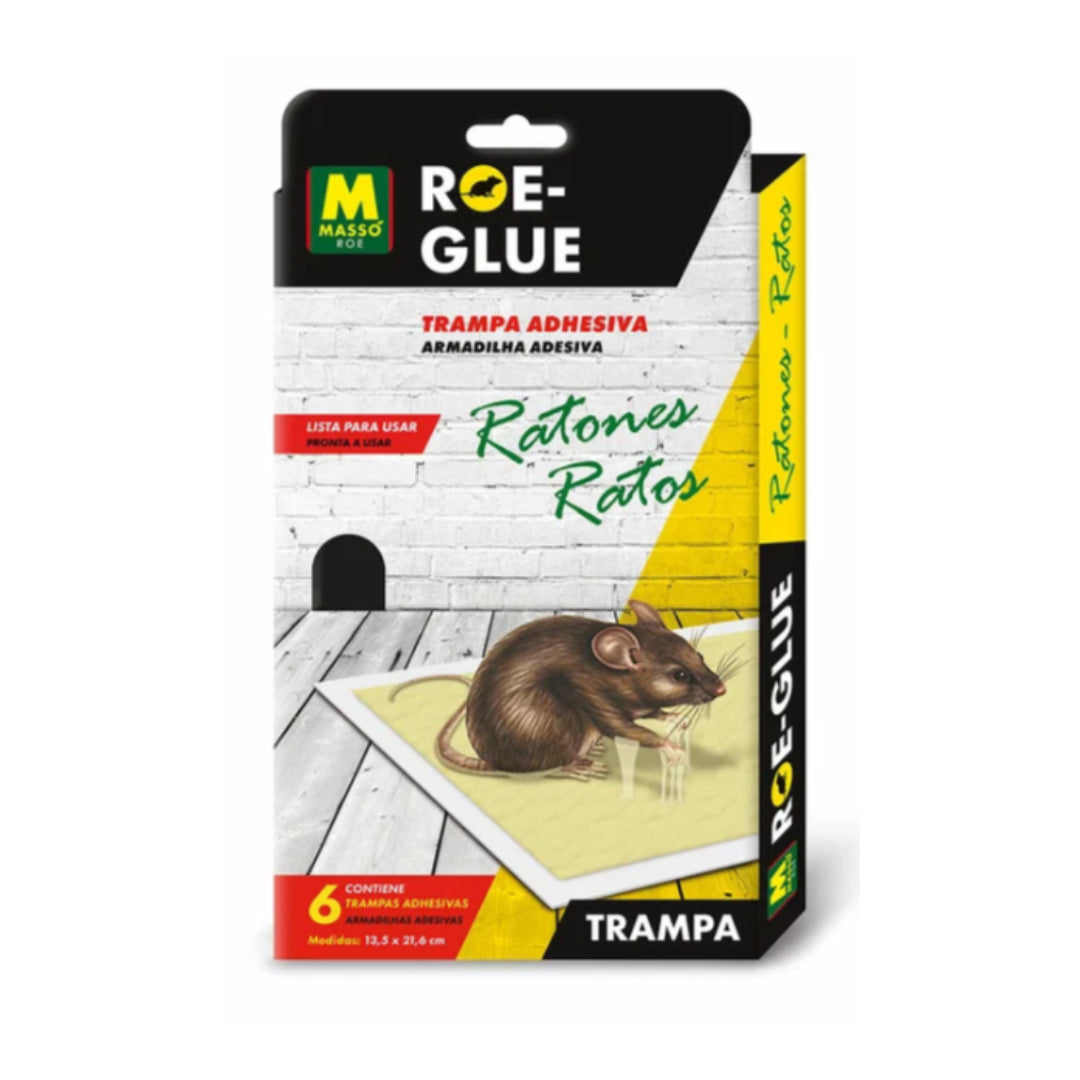 ROE-GLUE TRAMPA ADHESIVA RATONES 6UND. EHLIS, S.A. (MASSO)