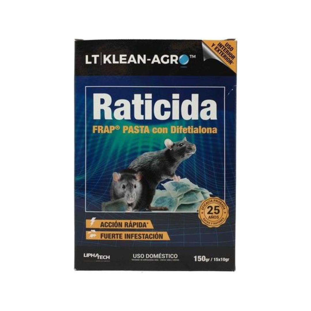 RATICIDA KLEAN AGRO PASTA 150 GRS DISTRIBUCIONES LEMOS DILESA, S.A.
