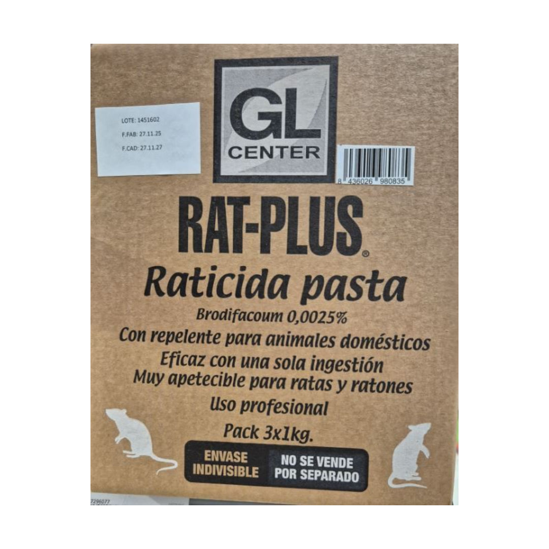 RATICIDA C.FRESCO RAT PLUS 3X1KG DISTRIBUCIONES LEMOS DILESA, S.A.