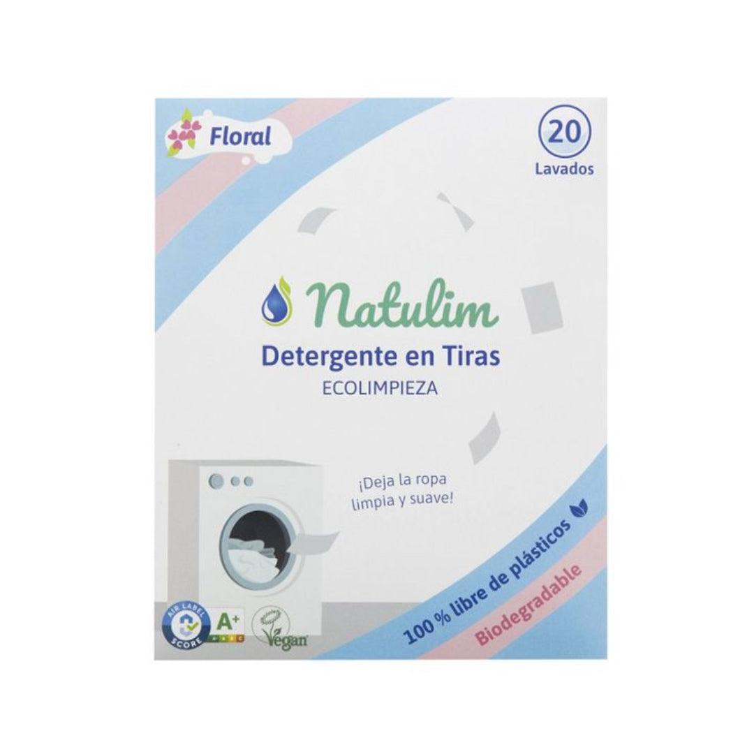 DETERGENTE EN TIRAS FLORAL NATULIM 20 lavados HIJOS DE LUIS RODRIGUEZ, S.A.