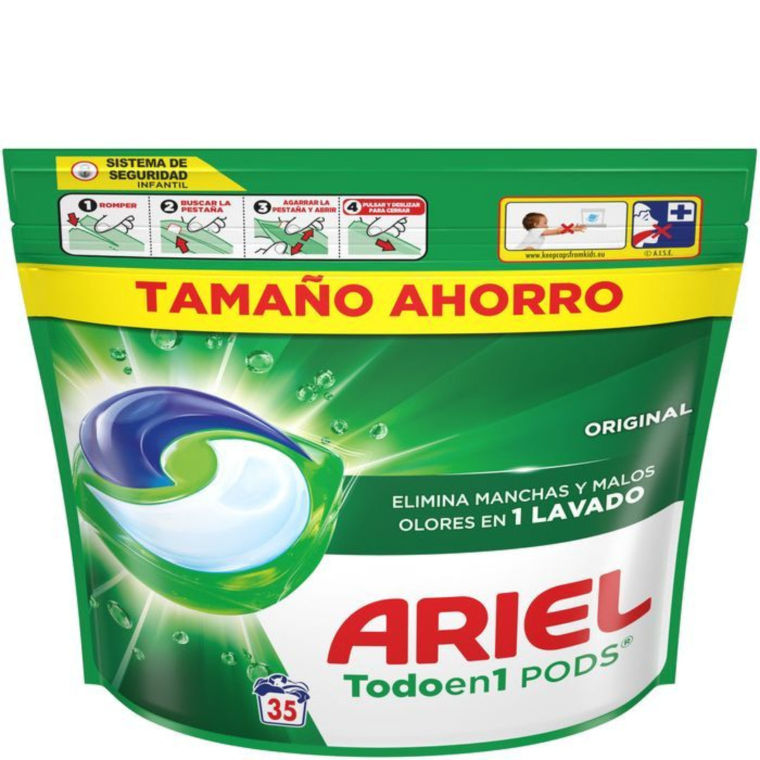 DETERGENTE ARIEL PODS 3 EN 1 35 DOSIS HIJOS DE LUIS RODRIGUEZ, S.A.