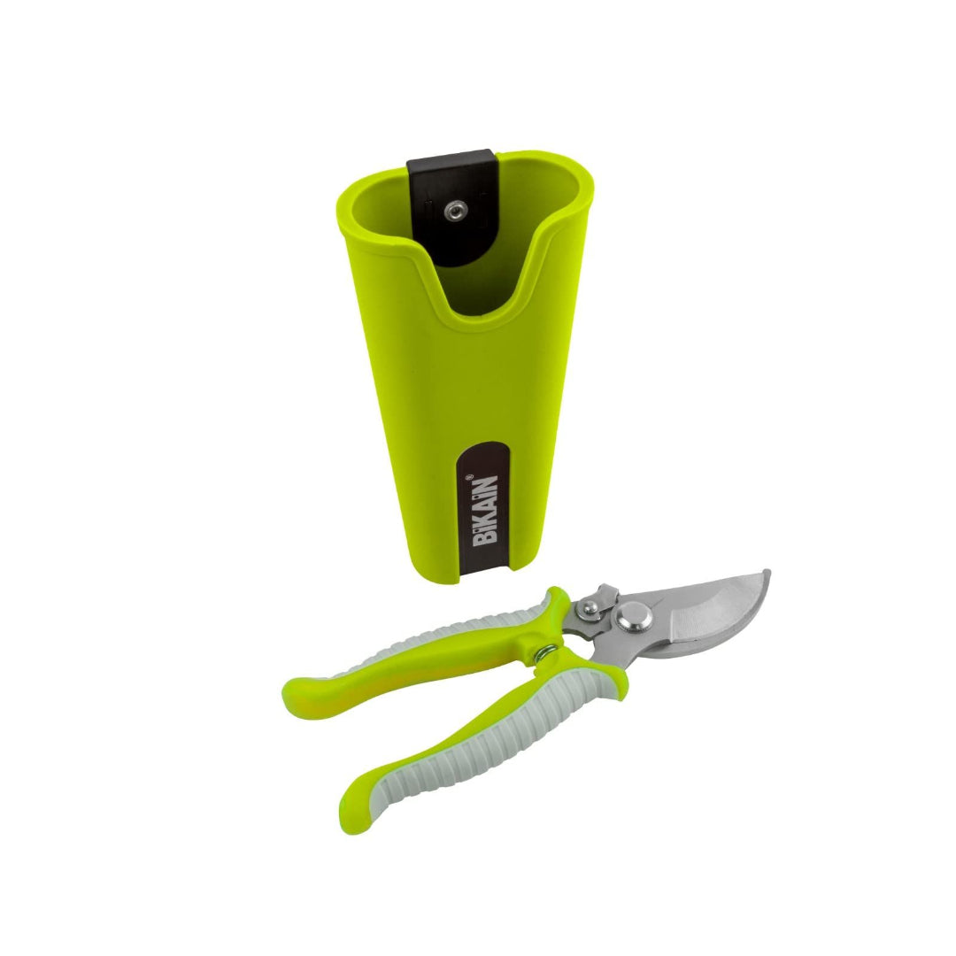 TIJERA CURVA CROMADA + FUNDA PISTACHO BIKAIN EHLIS, S.A. (ALTUNA)