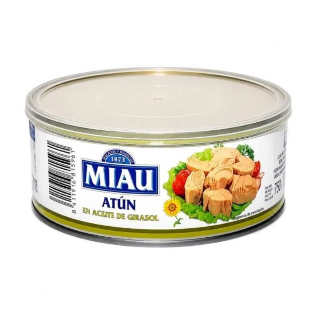 ATUN CLARO MIAU ACEITE GIRASOL 750G INDUSTRIAS CIMA, S.A.