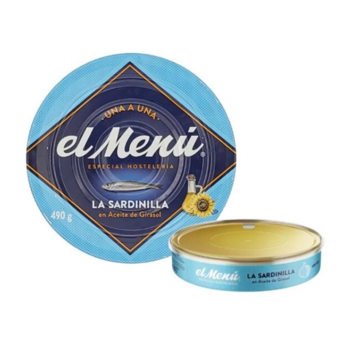 SARDINILLAS ACEITE GIRASOL EL MENU RO 490 FRANCISCO GIL COMES, SLU.