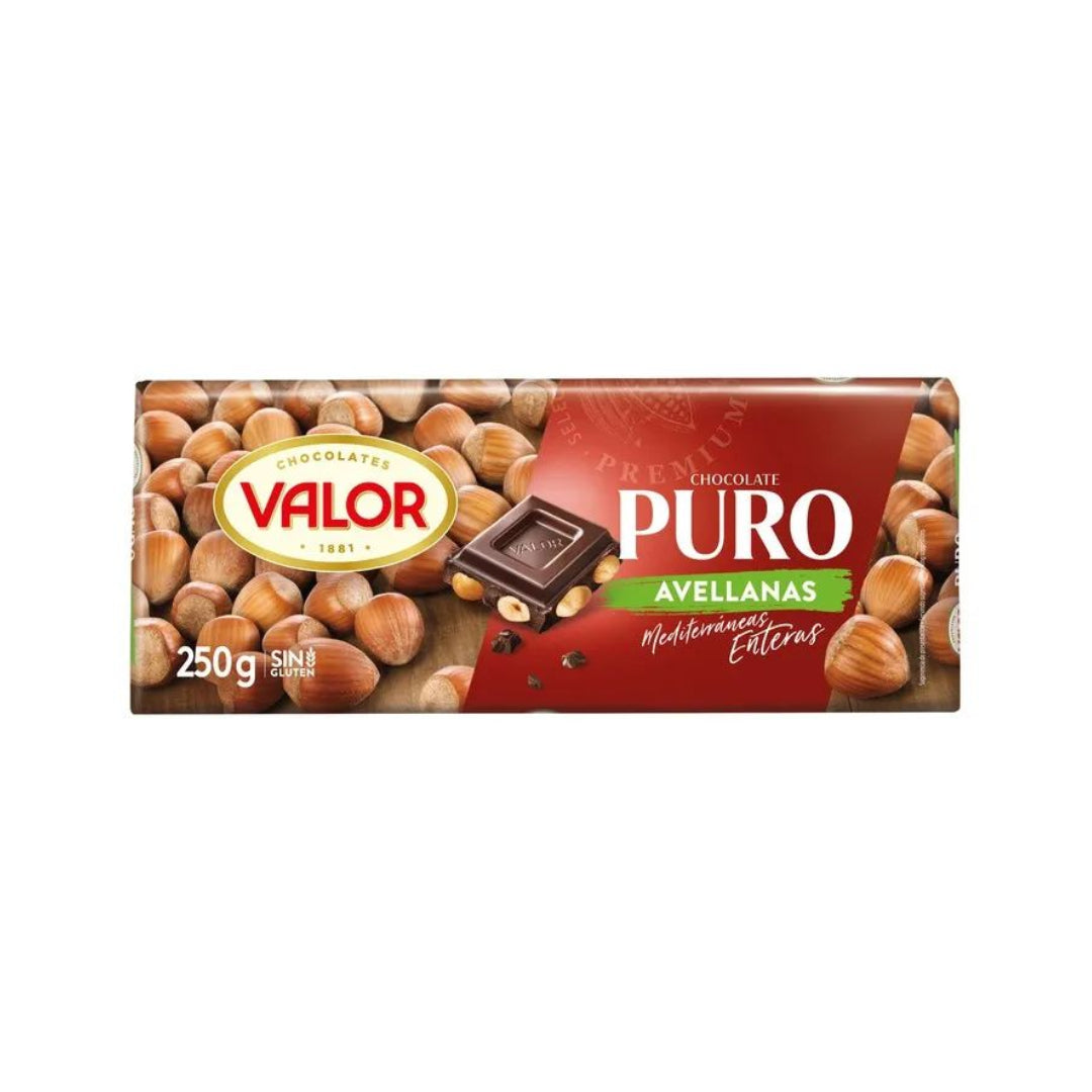 CHOCOLATE VALOR PURO AVELLANA 250 GRS. CONSERVAS ANDA, S.L.