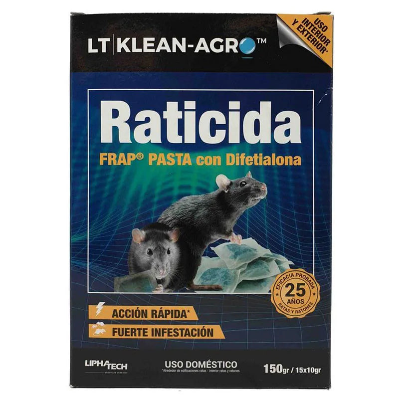 RATICIDA KLEAN AGRO PASTA 150 GRS LIPHA TECH