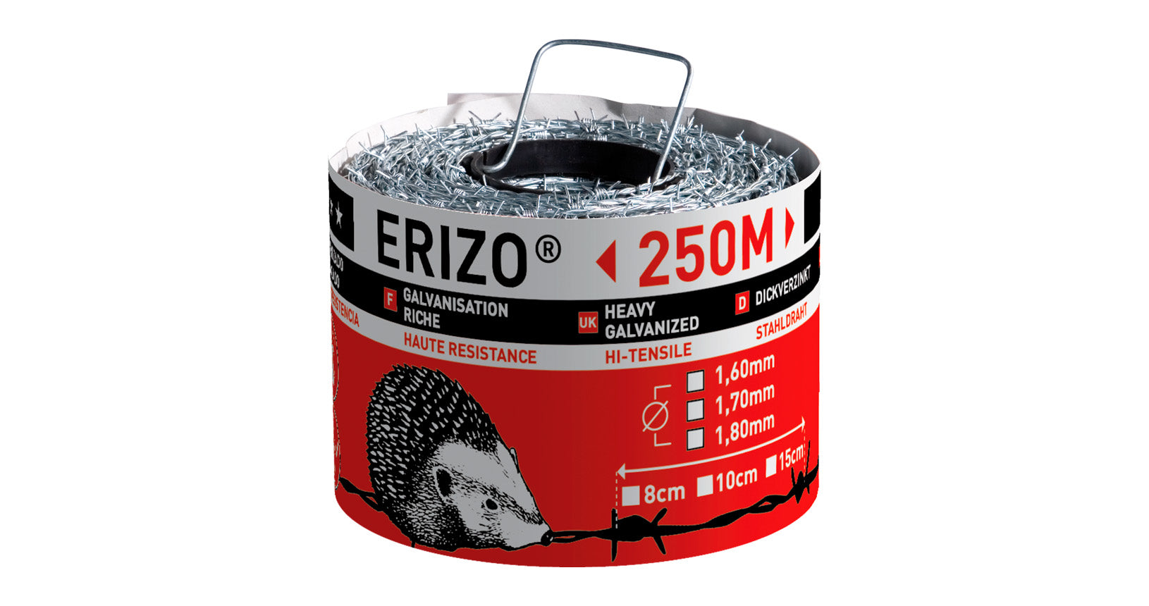 ALAMBRE ESPINO ERIZO E-174 250MTX10MM