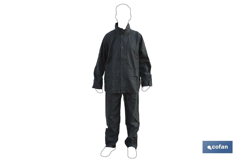 TRAJE DE AGUA COMPLETO PU/PVC COLOR MARINO