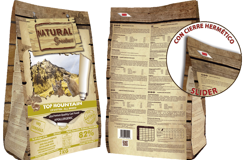 Natural Greatness Receta Top Mountain para gatos, 2kg - La Cooperativa