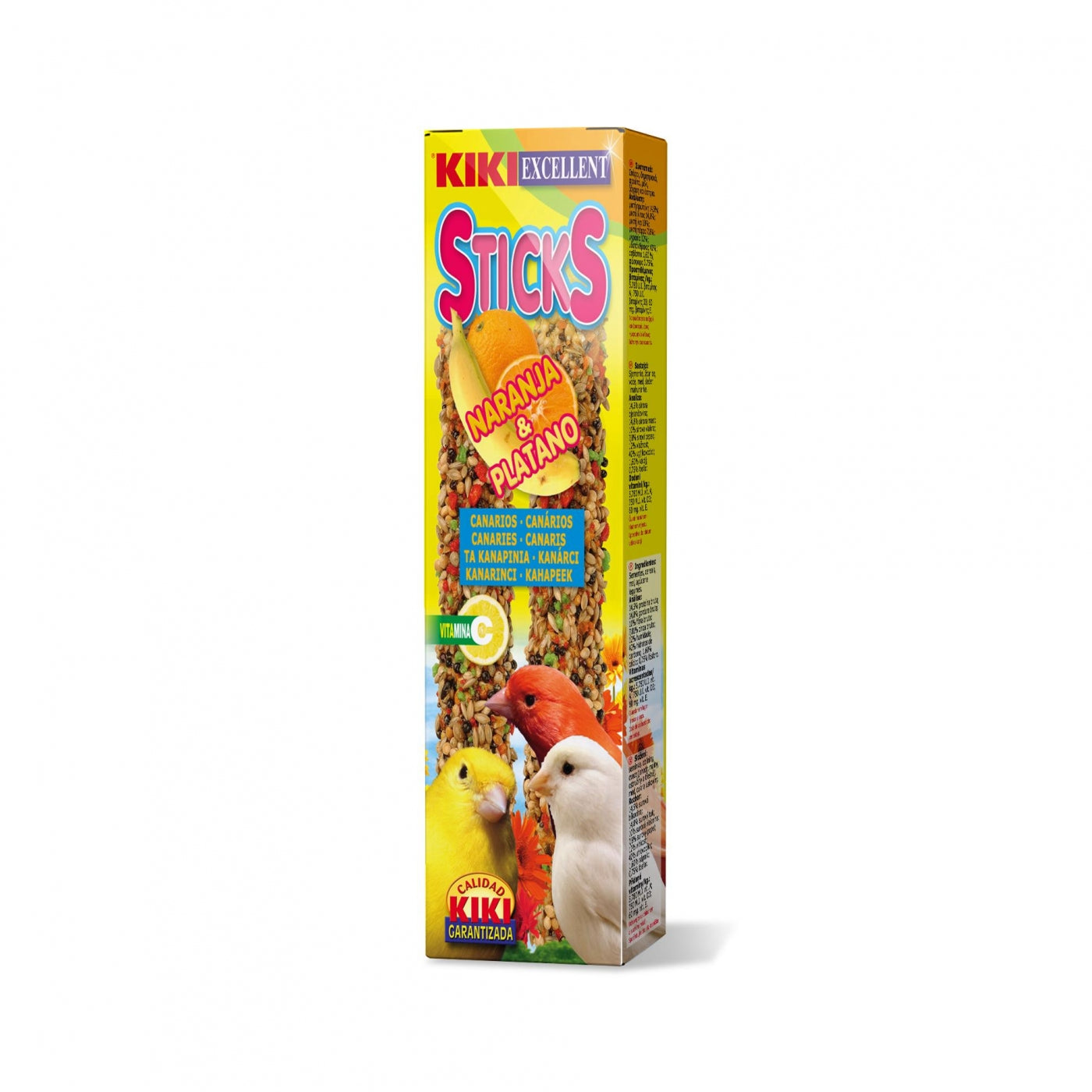 Sticks para Canarios KIKI sabor naranja y plátano - La Cooperativa