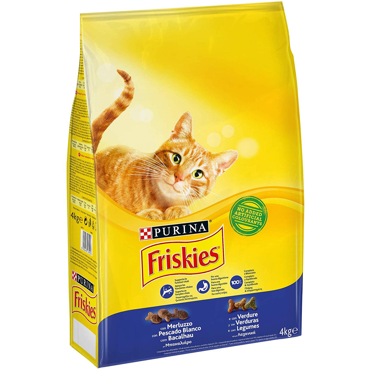 Alimento seco para gatos adultos FRISKIES pescado y verduras 4KG PURINA