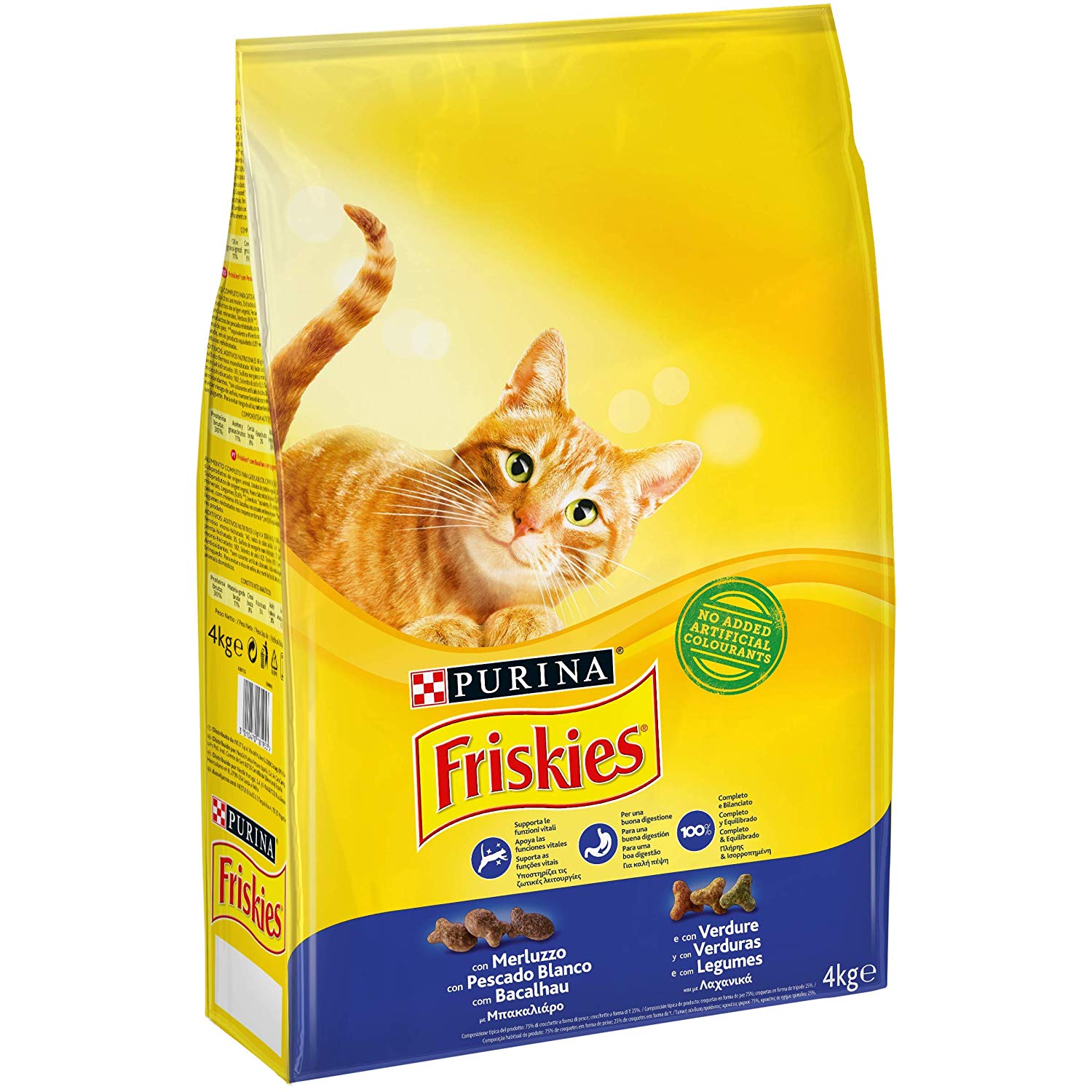 Alimento seco para gatos adultos FRISKIES pescado y verduras 4KG PURINA