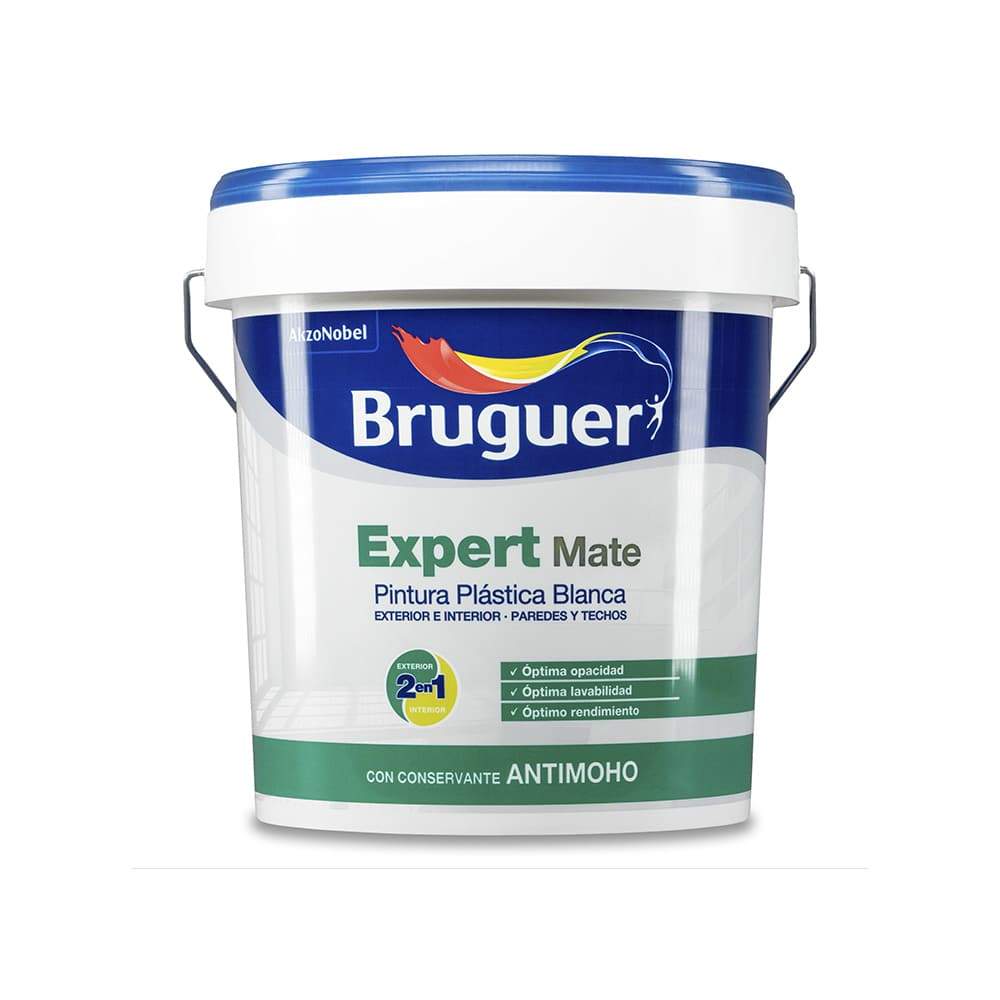 Pintura plástica Mate Blanca Expert 15L BRUGUER