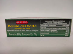 Bonito del norte en aceite de oliva COSTERA 115G