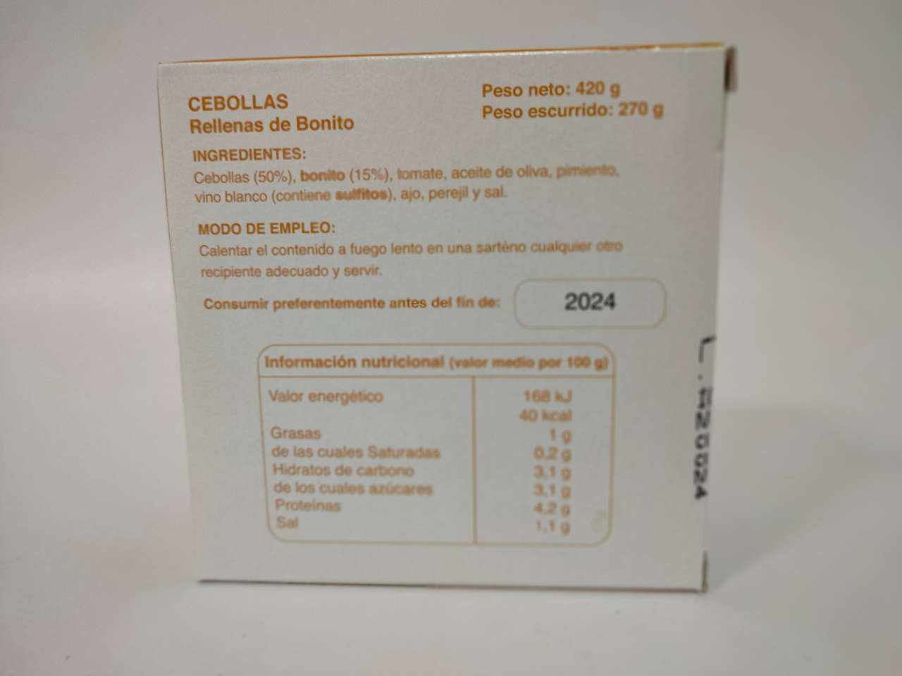 CEBOLLAS RELLENAS DE BONITO AGROMAR