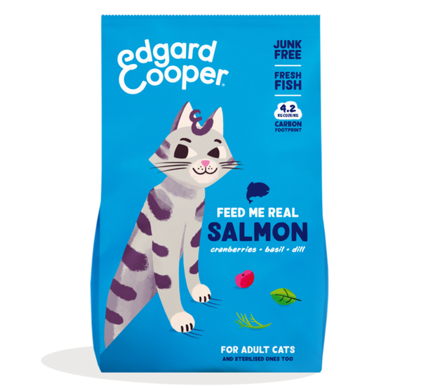 Alimento seco para gatos Edgard and Cooper. Sabor salmón 2kg
