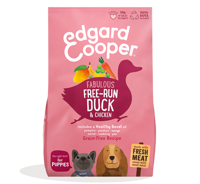 Alimento seco para cachorros de perro Edgard and Cooper, Sabor pato y pollo - La Cooperativa