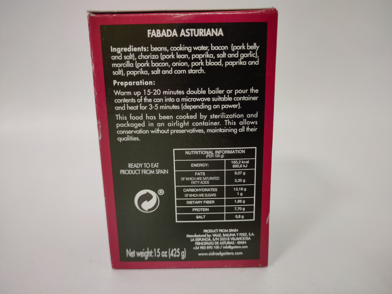 FABADA SERIE ORO EL GAITERO