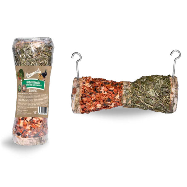 Comedero natural con hierbas y vegetales para conejos y pequeños roedores - La Cooperativa