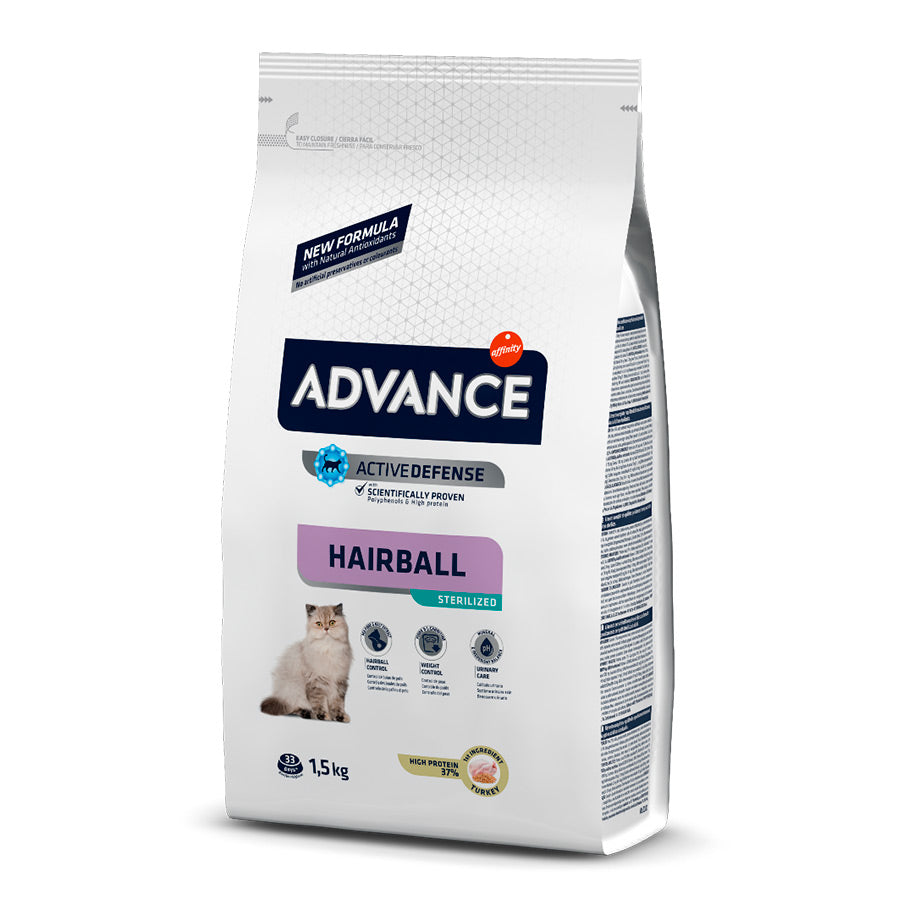 ADVANCE para gatos esterilizados y las bolas de pelo. Pavo y cebada. - La Cooperativa