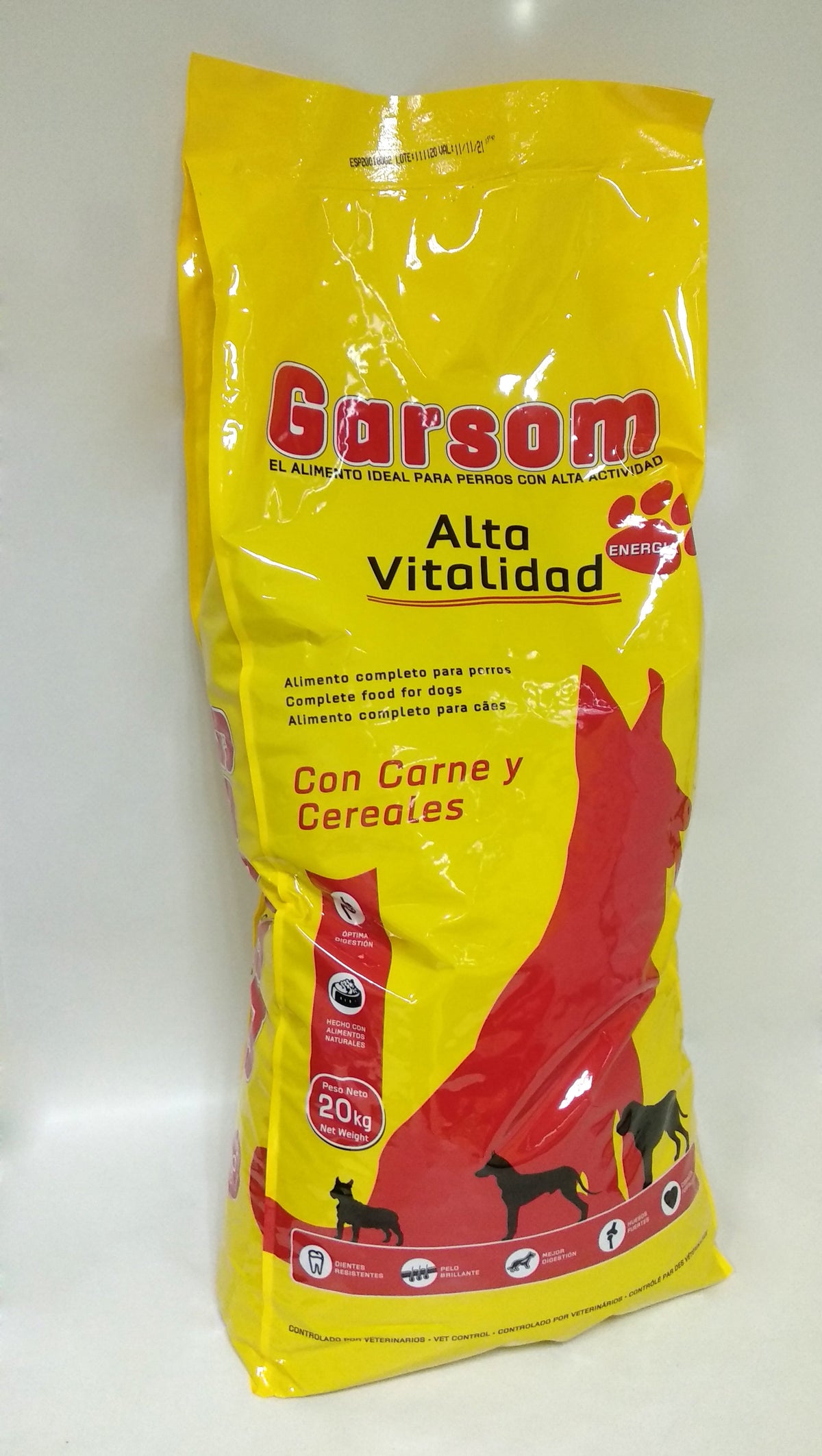 ALIMENTO SECO PARA PERRO ADULTO GARSOM ALTA ENERGÍA 20KG GARSOM