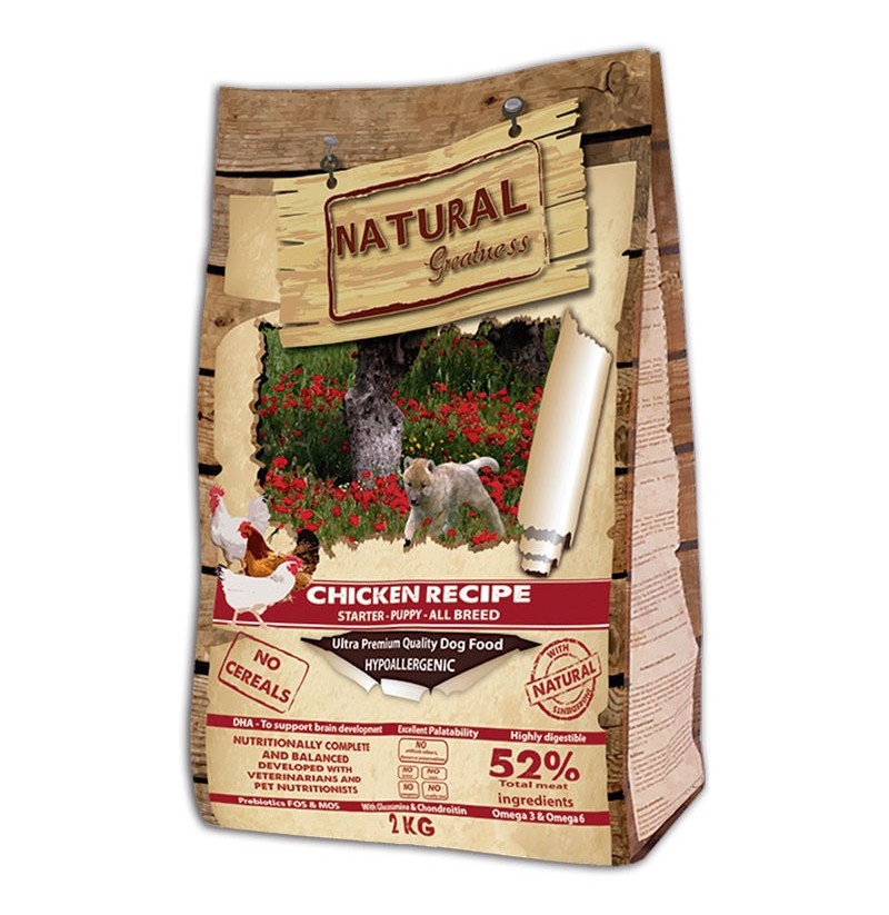 NATURAL GREATNESS Starter Puppy. Receta de pollo para cachorros - La Cooperativa