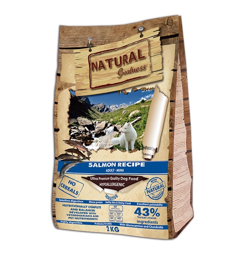 NATURAL GREATNESS. Receta De Salmón Sensitive Perro Adulto Mini - La Cooperativa
