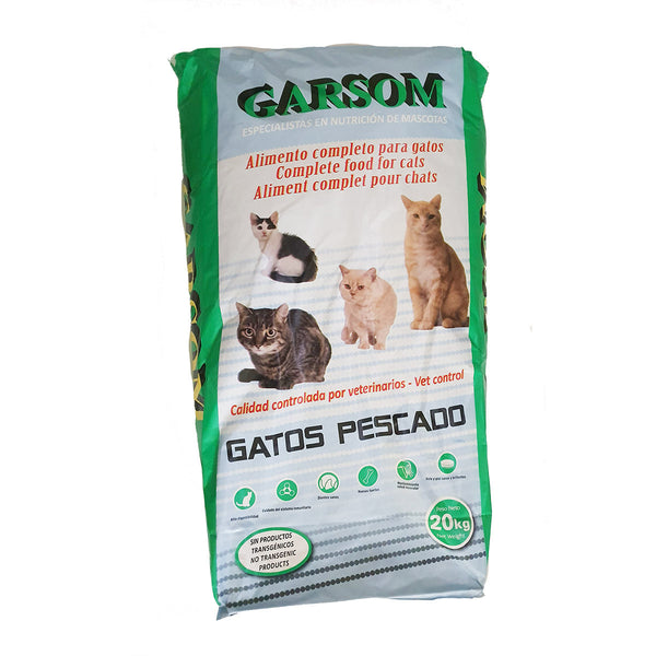 Alimento seco para gatos adultos GARSOM pescado 20KG